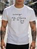 Unisex Cotton Short Sleeve Crew Neck Tee Schrodinger Equation Cat Physics Print Gift For Science Lover Casual Summer Daily Top