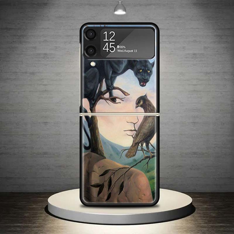 Salvador Dali Art Phone Case For Samsung Galaxy Z Flip 7 6 5 4 3 5G Shockproof Cover Z Flip7 Flip6 ZFlip5 Flip3 Flip4 Luxury She