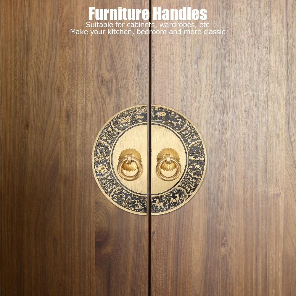 With Screws Double Cabinet Pulls Brass Furniture Handles Antique Cabinet Handles Shoe Cabinet