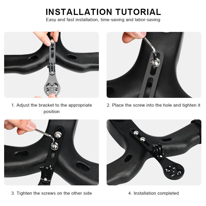 Suporte para câmera de computador de bicicleta RIDERACE Suporte de liga de alumínio para guidão de bicicleta Suporte para ciclismo de estrada e montanha para Garmin