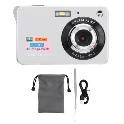 Digital Camera with Fill Light 2.7 Inch TFT LCD Screen Anti Shake 48MP 550mAh Auto Focus 8X Digital