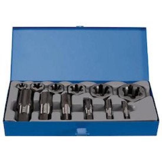

TRUSCO Pipe Hexagonal Sarae Nut Die PT Thread Set Tap, THDT-PTSET