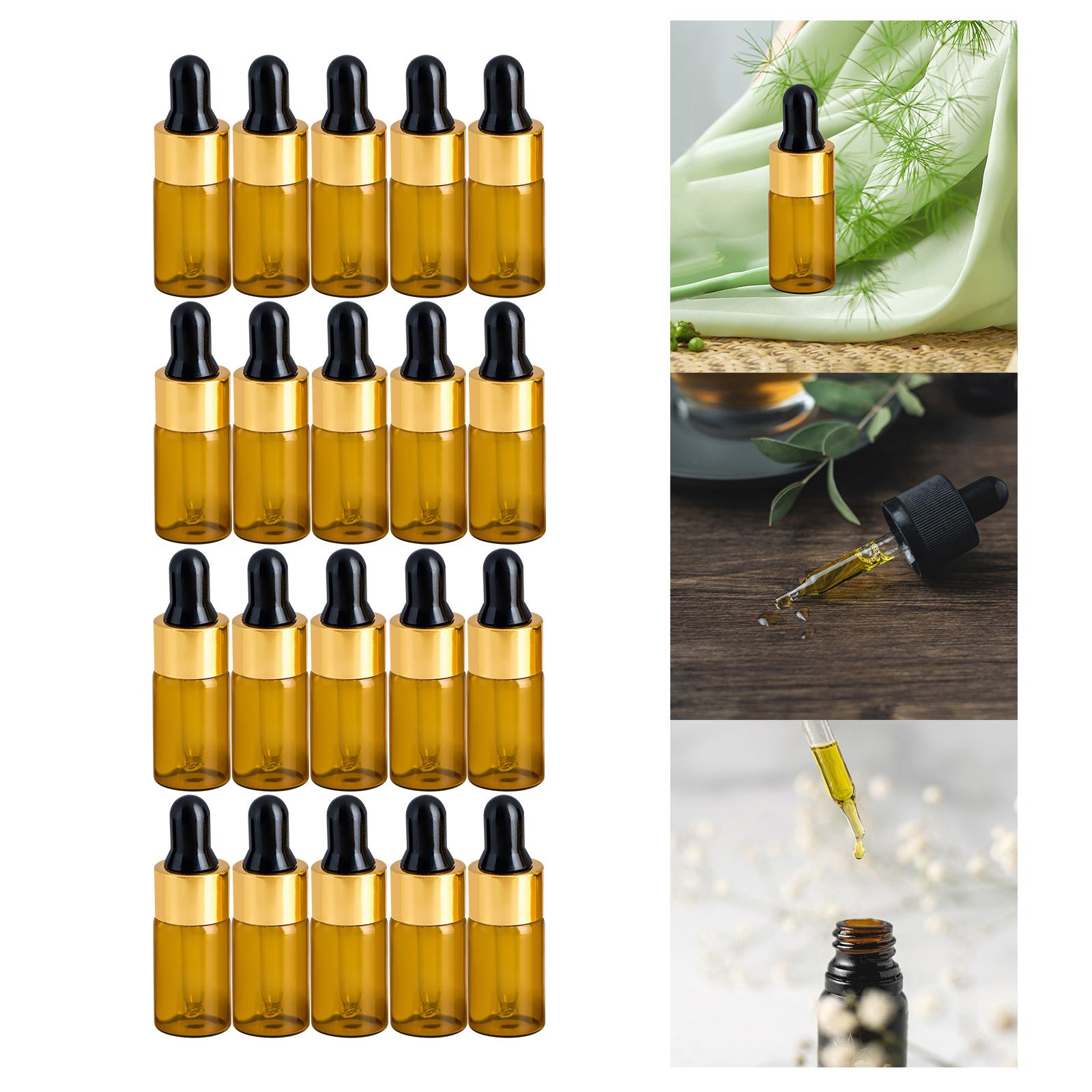 

20 шт. флаконов-капельниц со стеклянной пипеткой для глаз, многоразовые для эфирных масел