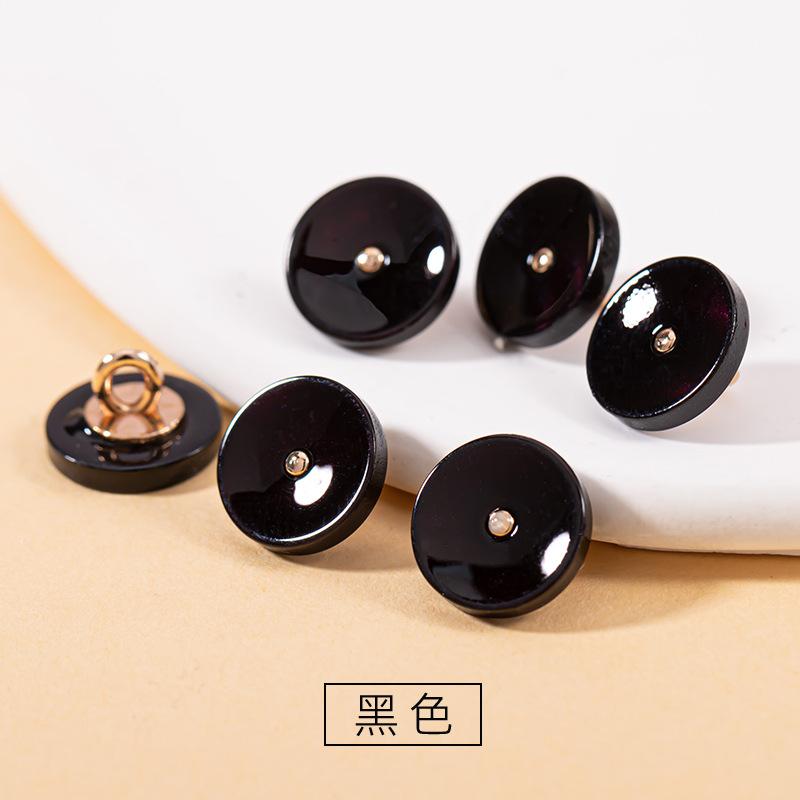 

Смола Перламутровый Металлический Пуговицы для Рубашки Цветные Пуговицы Одежда Рубашка Декоративные Пуговицы 10pcs чёрный