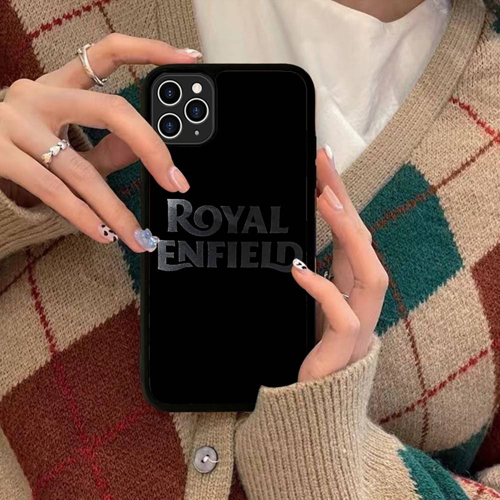 R-ROYALS E-ENFIELDS Logo For IPhone 17 16 Pro Max Air 15 14 13 12 Mini Plus 11 Hard PC+TPU Phone Back Cover