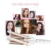Professional 3 Barrel Curling Iron Wand Fast Heating Tourmaline Ceramic Hair Waver Styling Tool for Beautiful Waves