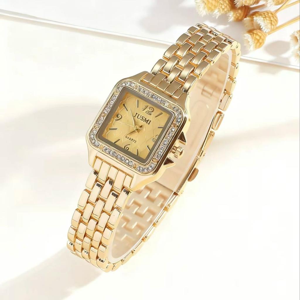 Vintage Light Luxury Watch Set Women's Quartz Watch Necklace Bracelet Earrings 8-piece Set High Sense Fashion Christmas Gift