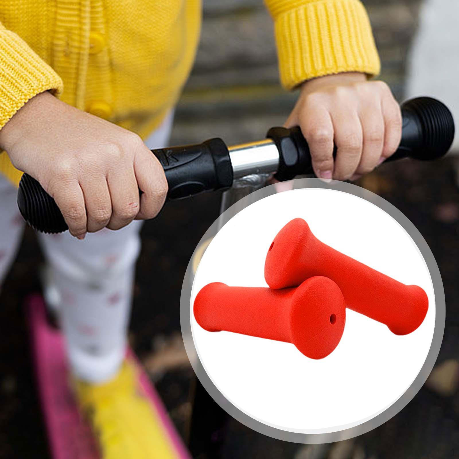 

2 шт. Велосипедні ручки на кермо, Дитячі ручки Нековзкі Легкі Легка установка Ручка керма червоний