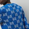 Gucci Jumbo GG Jacquard Crew Neck Sweater 'Blue Ivory' Men's 694767-XKCDF-4559
