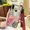 Shockproof Wrist Strap Phone Case For UMIDIGI Power Elderly Lady Protective Soft Case Kickstand Chinese Style Lanyard