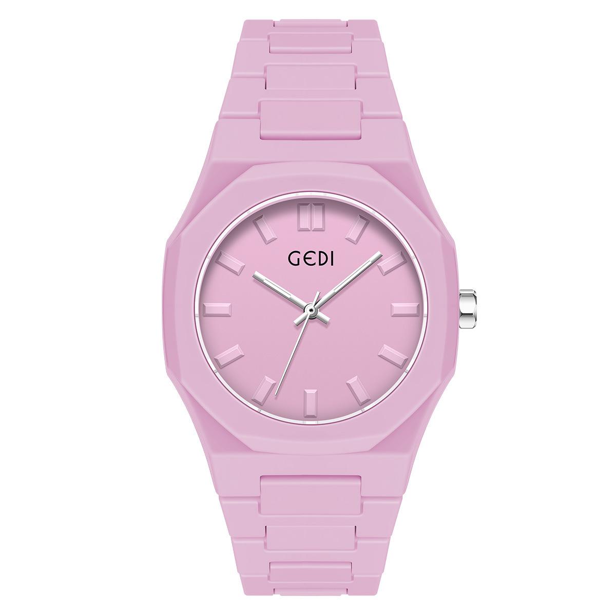 

Candy Color Unisex Watch Simple High Sense Dopamine Student Watch Fashion Morandi Watch розовый