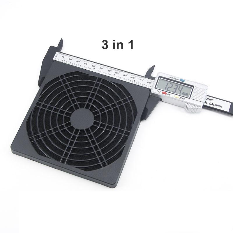 120mm PC Fan Dustproof Cover Mesh Grill Guard Protector with Removable Front Plate Dust Filter for PC Case Cooling Fan