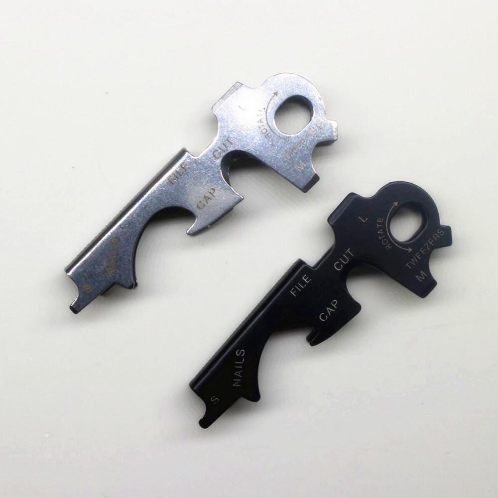 8-in-1 Outdoor Key Clip: Multifunctional EDC Tool with Screwdriver and Bottle Opener.