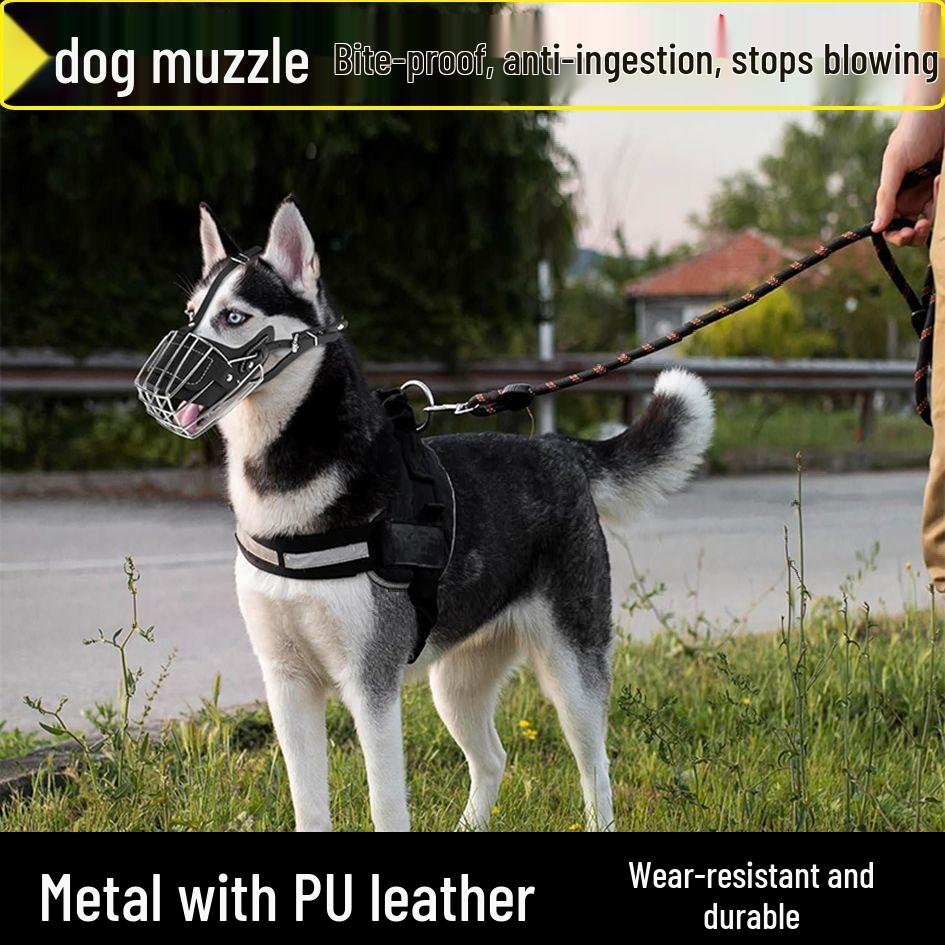 Universal Dog Muzzle for Malinois, Doberman, Golden Retriever, and German Shepherd - Anti-Bite, Anti-Bark, Anti-Ingestion Mouth Cover.