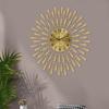 Large Wall Clock for Living Room, Modern Gold Wall Decor, Silent Non-Ticking, Battery Operated, Retro Style 27.6 Inch Round
