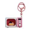 Creative Light-Up Microwave Keychain: Cute Student Bag Accessory, Pendant, and Gift