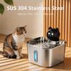 3.2L Wireless Stainless Steel Pet Water Feeder Auto Cat Fountain Faucet Smart Dog Water Dispenser Visual Window Drinking Bowl