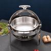 ZISIZ Round Full Flip-Top Chafing Dish