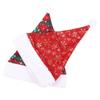 Cozy Thick Red Plaid Santa Hat With Plush Snowflakes For Holiday Decor
