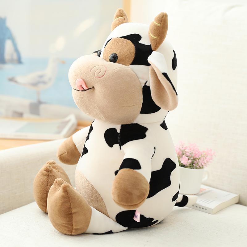 Plush Cow Toy Adorable Cattle Plush Stuffed Animals Cattle Gentle Doll Playthings Birth Date Present Great for Daily Use