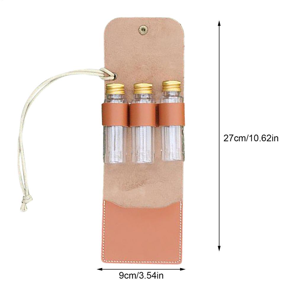 

Outdoor Camping SpiceBottle Set Portable Leather Waterproof BBQ Barbecue Seasoning Bottle Storage Bag