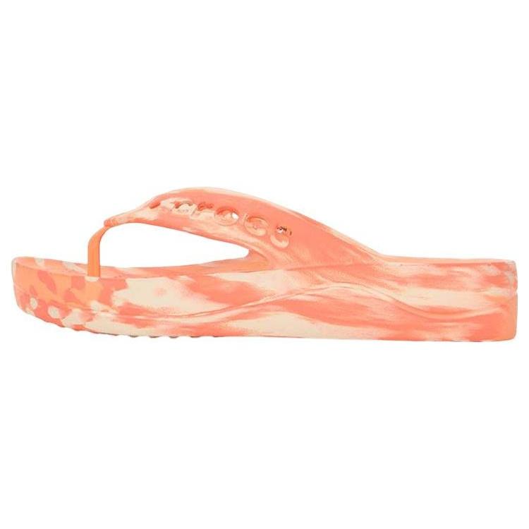 (WMNS) Crocs Baya Platform Thongs Orange Women s 208462-83F EU 38-39