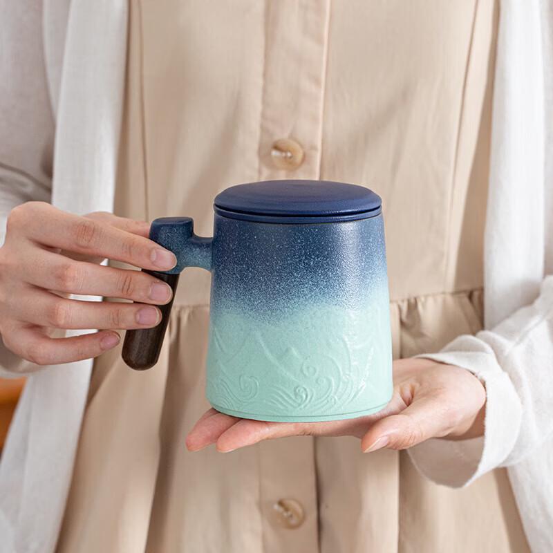 Jing Qing Fu Ceramic Tea Infuser Cup Gift Set