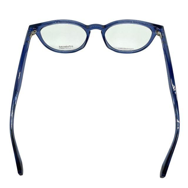 Used Polaroid PLD D381 MVU 145 Glasses Glasses Eyewear Round Frame Boston Type Blue Azure Clear Logo Polaroid