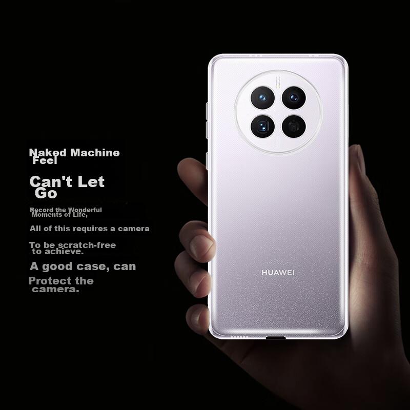 Huawei Mate50 Phone Case, Huawei Transparent Case, TPU Shockproof Soft, Protective Cover, Ultra-Thin Trendy Simple Design for Men And Wome