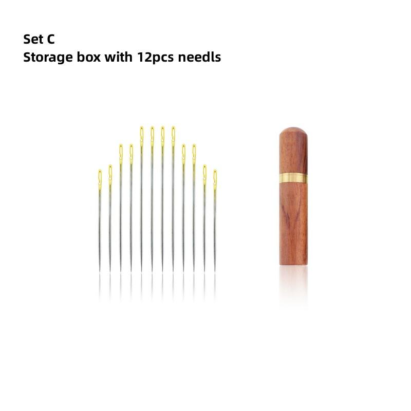 12/36PCS Sewing Needles Multi-size Side Opening Stainless Steel Darning Sewing Household Hand Tools Sewing Tools and Accessoires