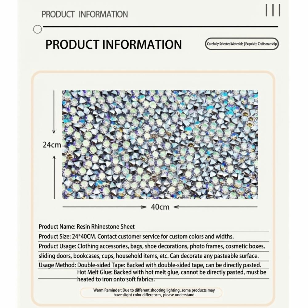 Self Adhesive Resin Rhinestone Colorful DIY Decorative Rhinestone Sticker Sparkling Shiny Crystal Sticker Bag Ornament