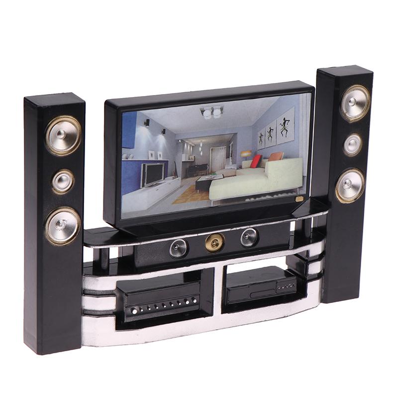 

1Set 1/12 Mini TV Audio Ornament Dollhouse Furniture Decoration Living Room