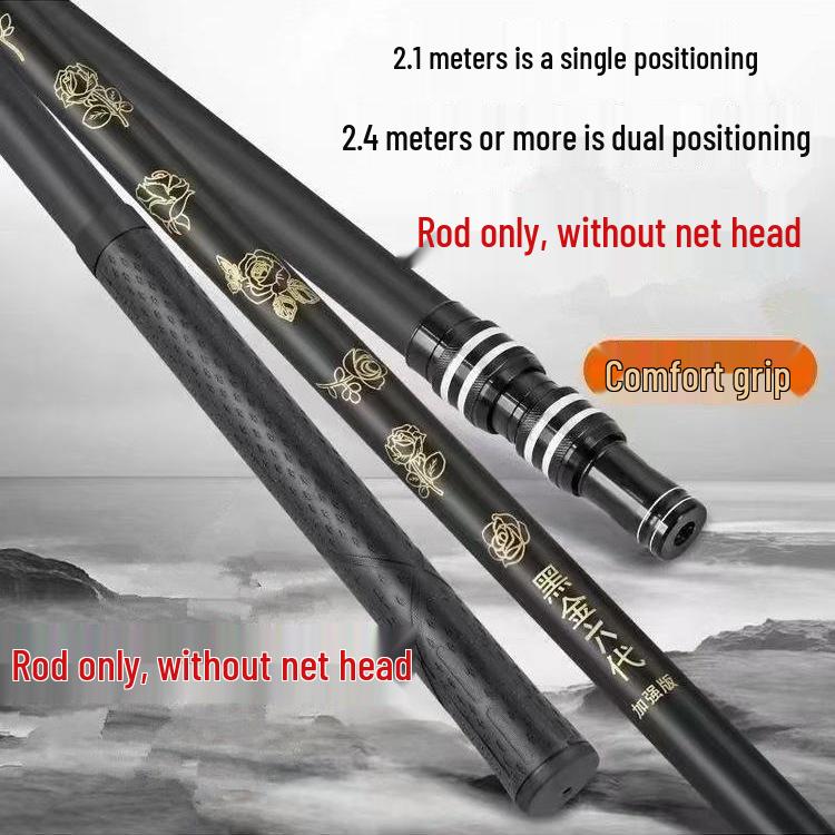 Ultra-Hartes Teleskop-Kescher aus Kohlefaser mit klappbarem Kopf