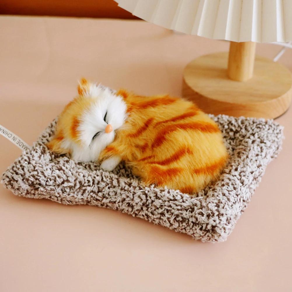 Christmas Home Fireplace Decoration Simulation Mini Cat Cloth Pad Creative Imitation Ornaments Children Birthday Gifts