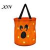 Halloween Party Accessory for Children Glowing Pumpkin Candy Bag with LED Lights, Reusable Treat Portable Holder Tote Kids, Trick or Handbag