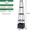 Balcony and Rooftop Vegetable Planting Box with Tomato Cage: Durable Plastic Flower Pot Container for Home Gardening.