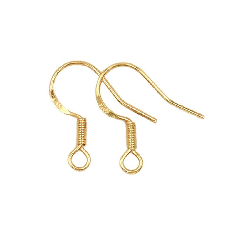 5 Paar 18K Gold Plated Ohrhaken Kupfer Hypoallergen Ohrdrähte Fischhaken für Schmuck DIY Ohrringherstellung