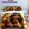3pcs Custom Name Elegant Egyptian Queen Bedding Set Printed Bedding Set Duvet Cover Closure Includes 1 Duvet Cover & 2 Pillowcases Bedroom Decor