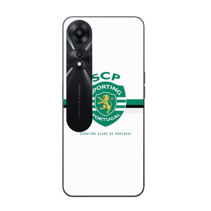 Coque pour Oppo A78 5G SCP SPORTING PORTUGAL FOND BLANC