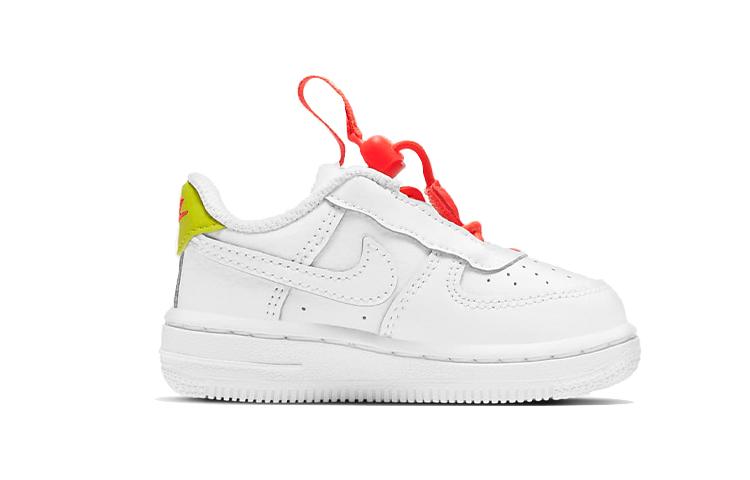 Nike Air Force 1 Toggle Low top Skateboard-Schuhe Weiß Rot Gelb Kleinkind und Kleinkind CU5289-102