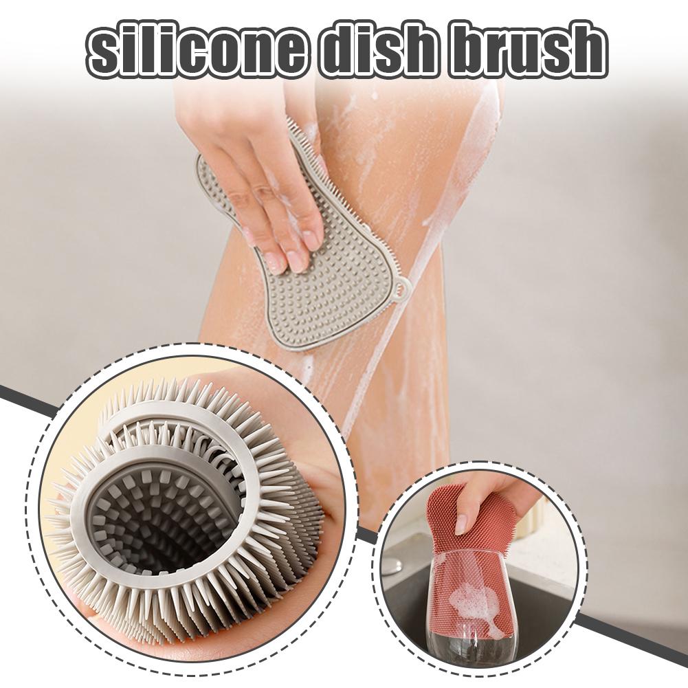 Food Grade Double-sided Multifunctional Silicone Cleaning Brush Powerful Stain Removal Quick Drying Scratch Resistant Accessorie