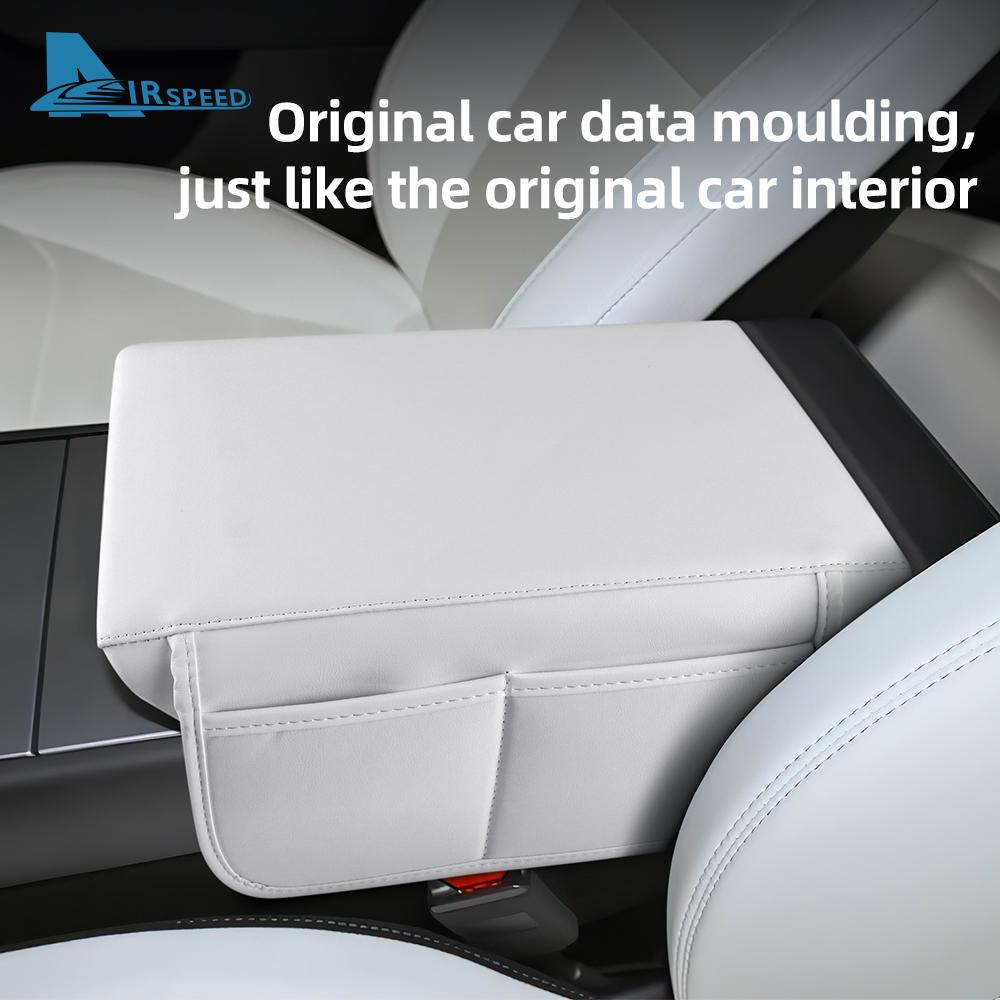 Leather Armrest Box Protective ABS Cover For Tesla Model 3 Model Y 2017-2025 Highland 2025 Juniper 2025 Arm Rest Lid Accessories