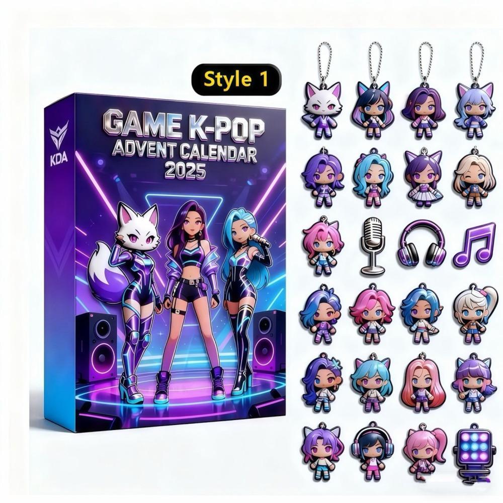 Kpop Demon Hunters Advent Calendar  K Pop Demon Hunters Advent Calendar Acrylic Figures 2d Figures Flat Figures Figurines