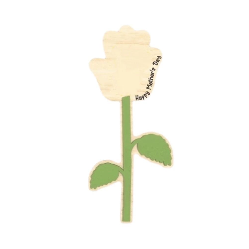 

Decoration Mother s Day Plaque Ornament Flower Table Decor Hand Print DIY Sign Mother s Day Gift Style L
