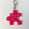 Multicolour Acrylic Puzzle Text Keychain Korean Style Accessories  Versatile   Daily