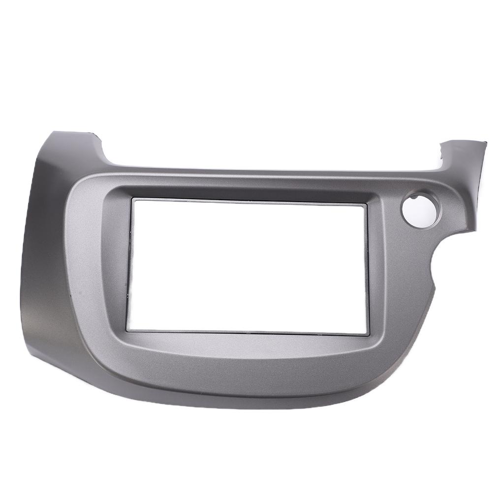 2 DIN ABS Center Console CD Trim Panel Cover Car Adaptations Replacement for Fit Jazz 2008‑2013