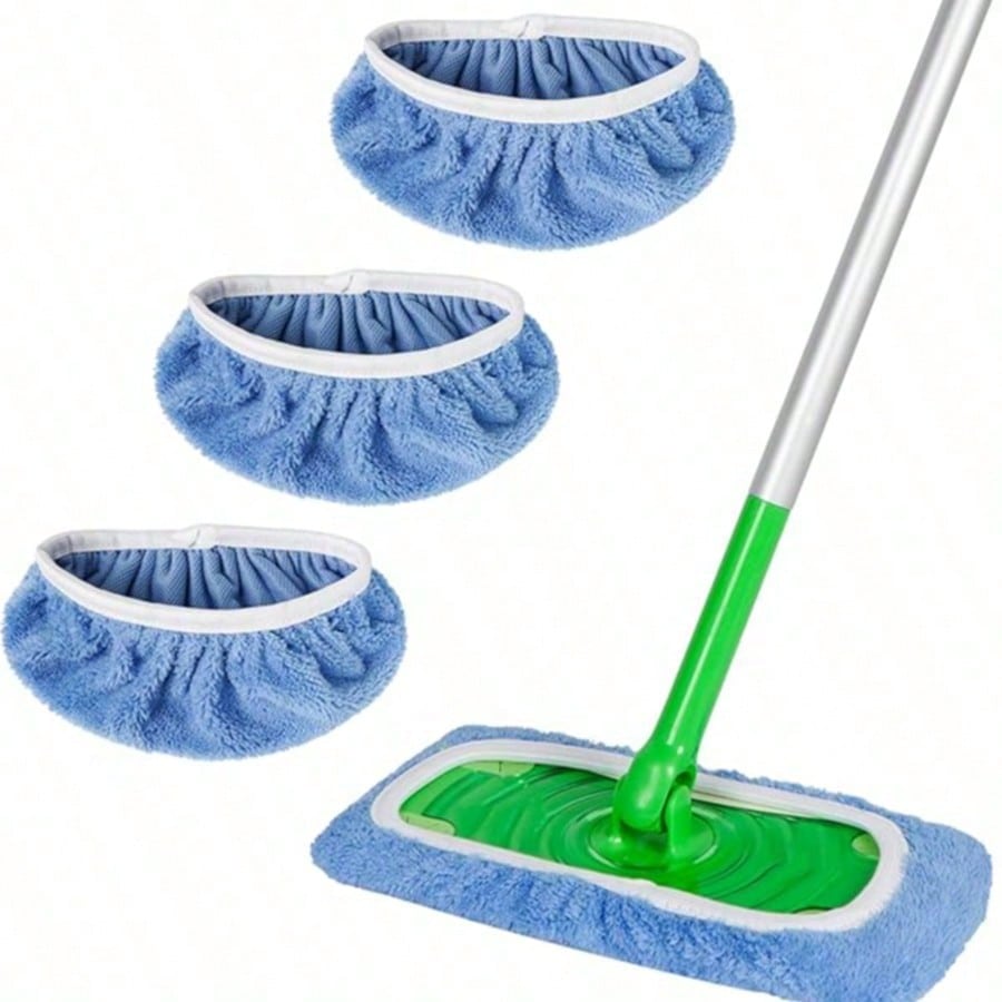 Reusable Mop Pads Compatible With Sweeper, Dry And Wet Dual-Purpose Flat Mop Covers