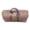Used Louis Vuitton Damier Keepall 50 N41427 Boston Bag Canvas Brown Authentic 13296