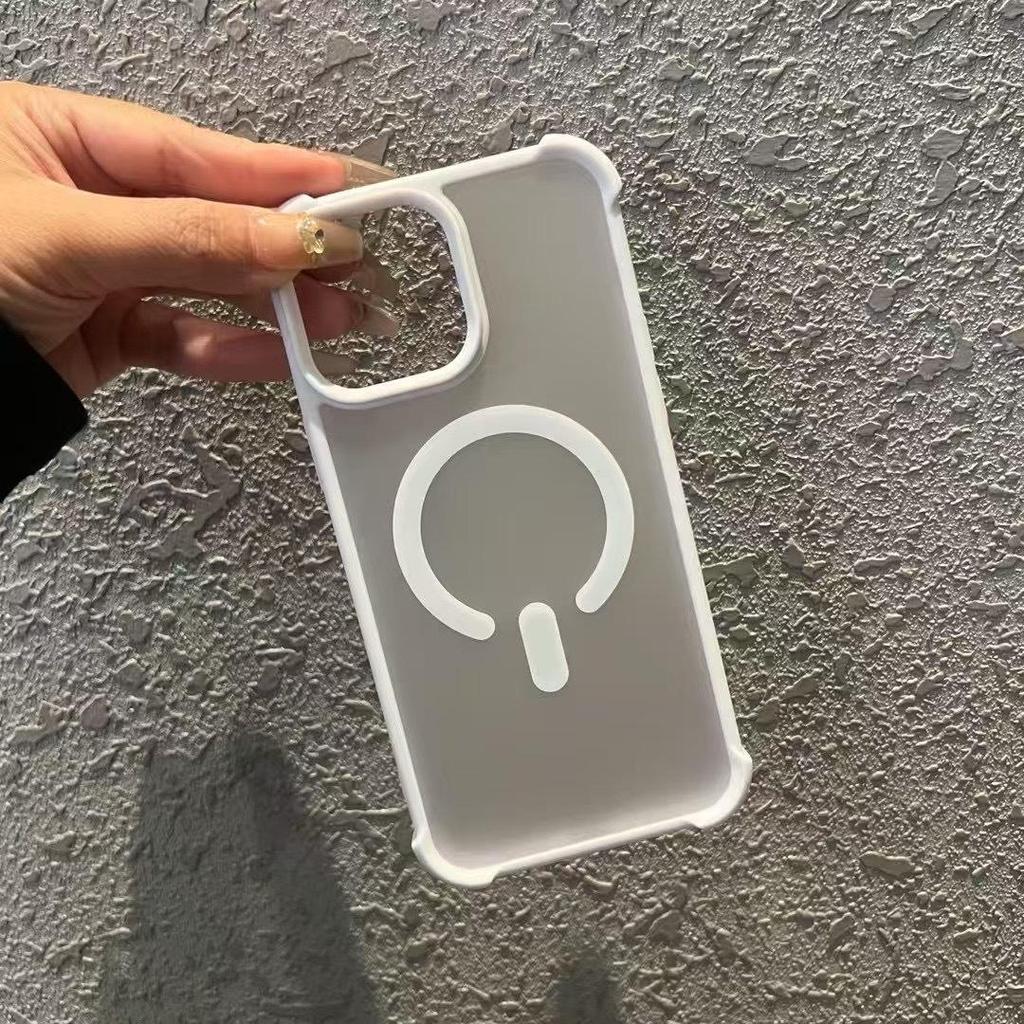 Apple 16E Frosted iPhone 17 Pro Max Case with Magnetic Charging and Airbag Protection.