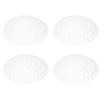 10Pcs Door Handle Stop Silicone Wall Bumper AntiCollision Protector Self Adhesive Guard(White )